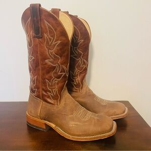 Anderson Bean Boots 10 EE All Over Natural Twister Leather Western Cowboy